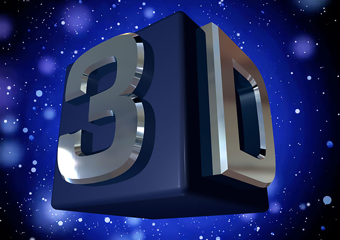 3D logo letters and cube
