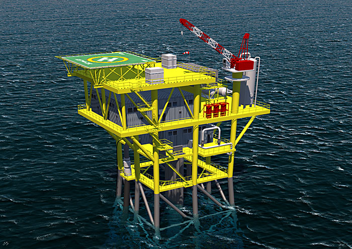 Offshore oil rig platform