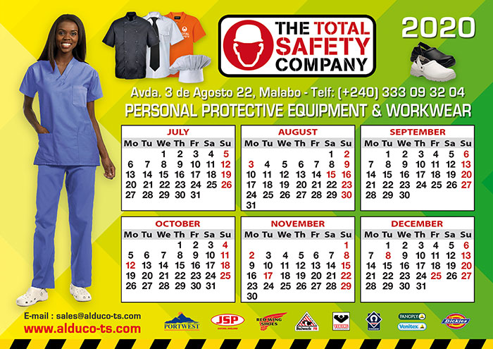 Total Safety desk calendar side B