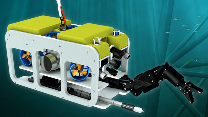 ROV robot submarine 3D video