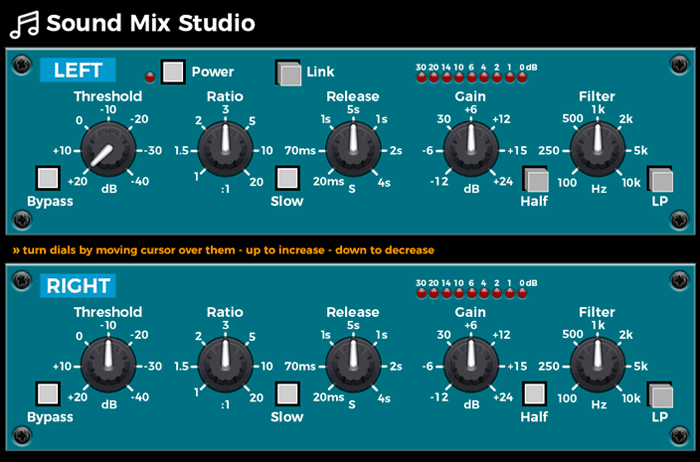 Sound Mixer Studio panel